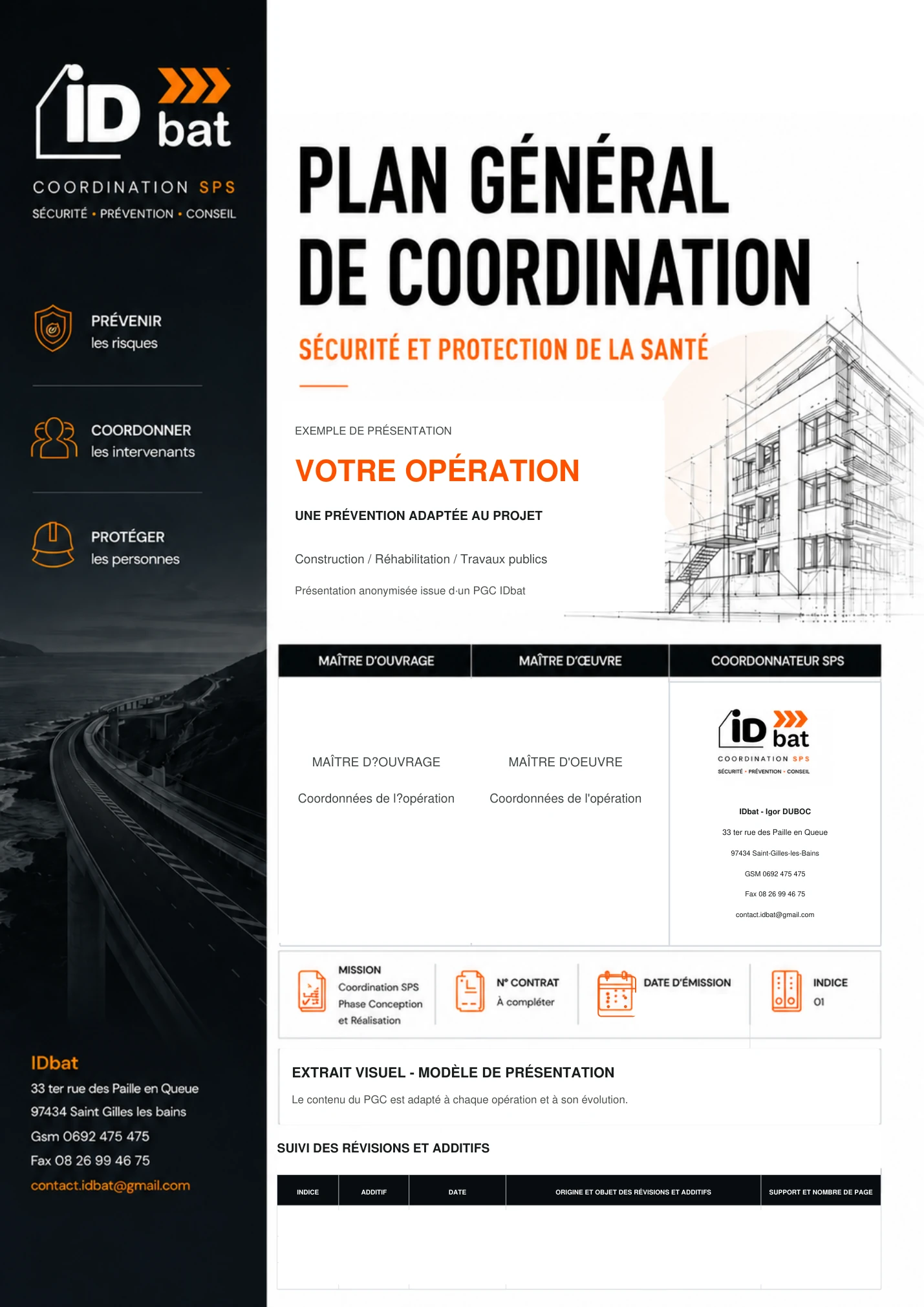 Page de garde du PGC IDbat